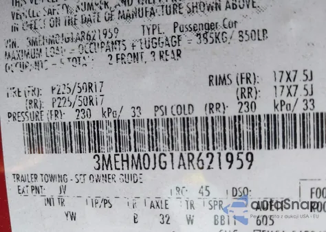 2010 Mercury Milan Premier from USA, damaged, VIN 3MEHM0JG1AR621959